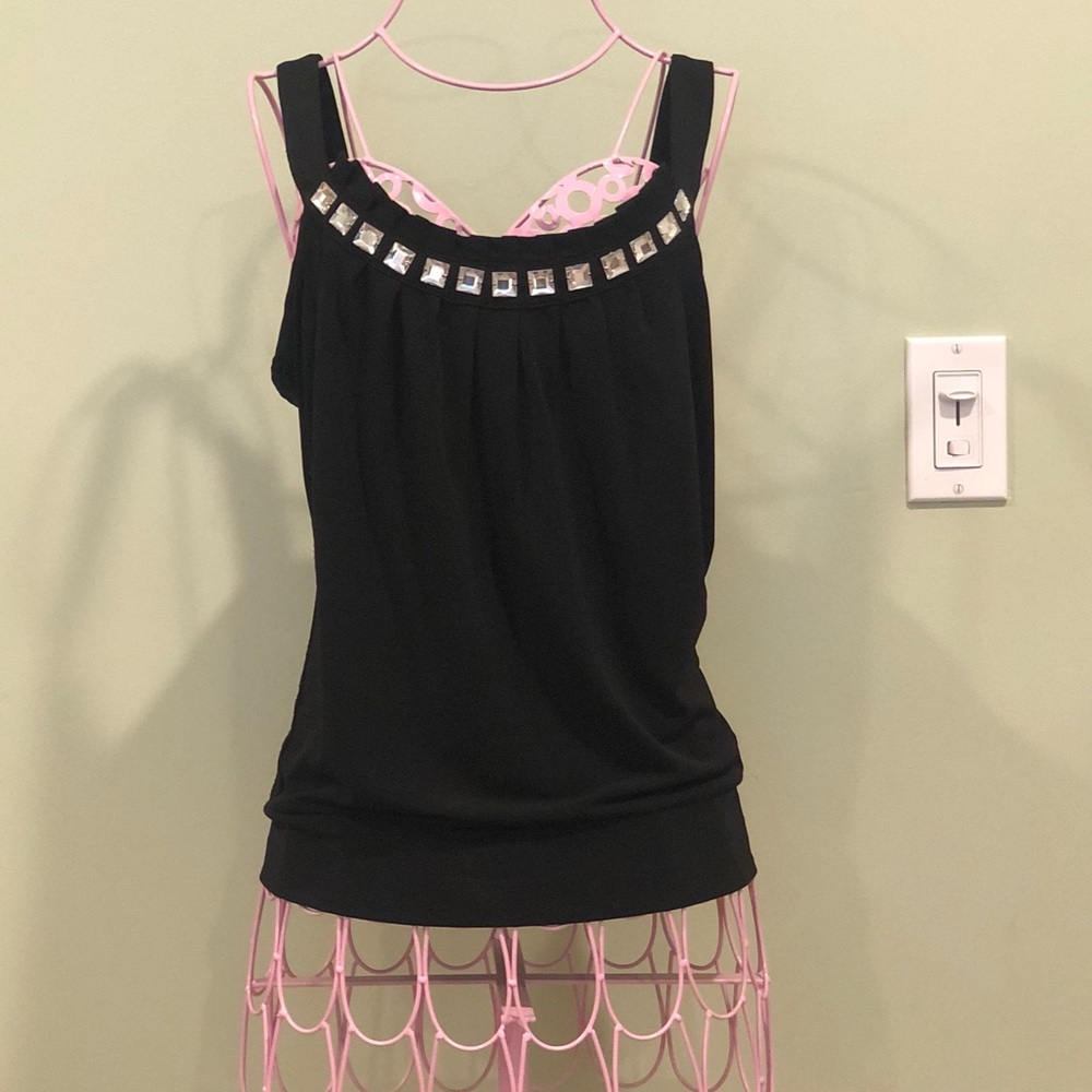 Michael by Michael Kors black embellished tank top